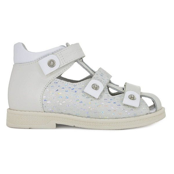 Сандали ортопедические Ортобум для девочек 27323-04 молочный хрусталь